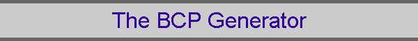 The BCP Generator